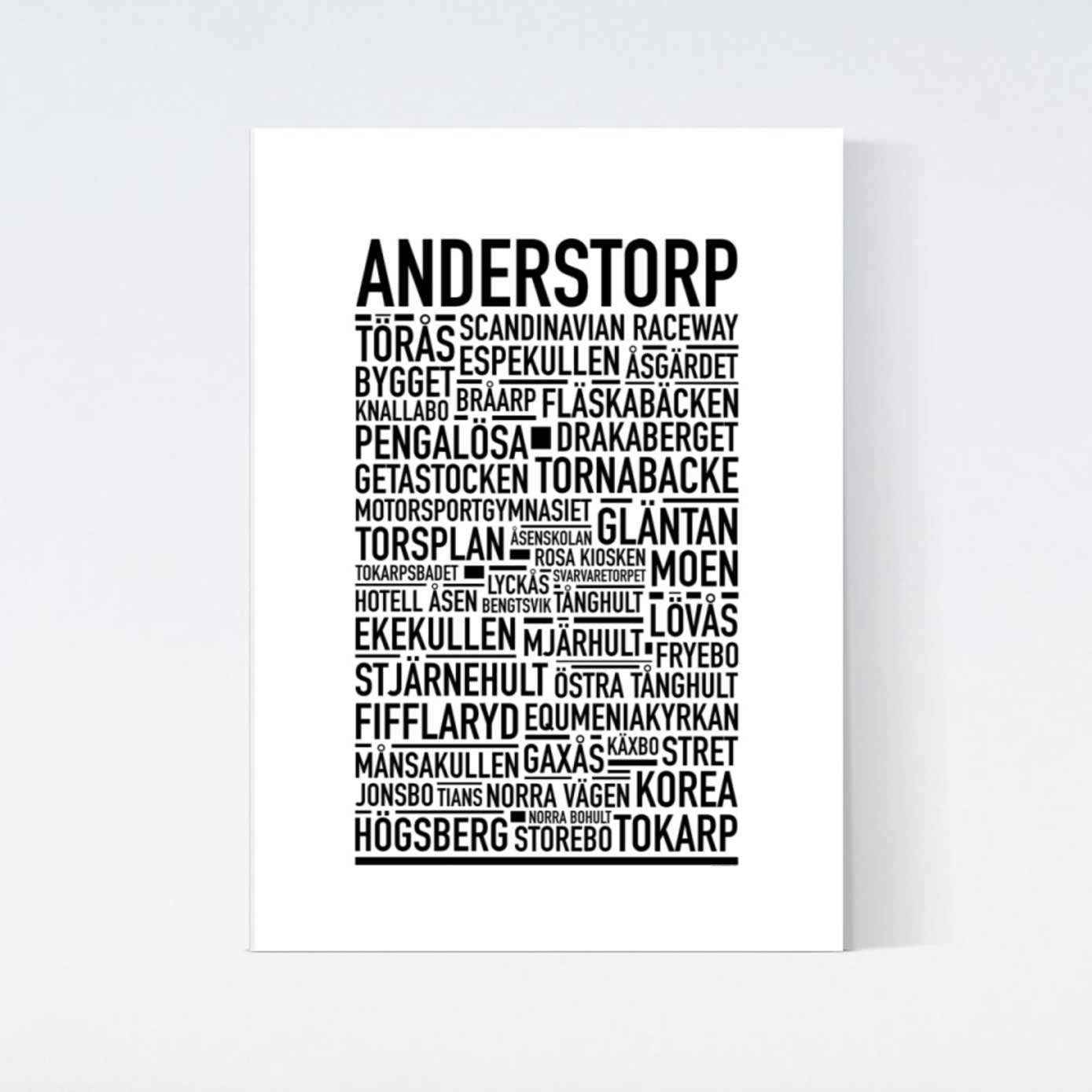 Anderstorp Text Poster