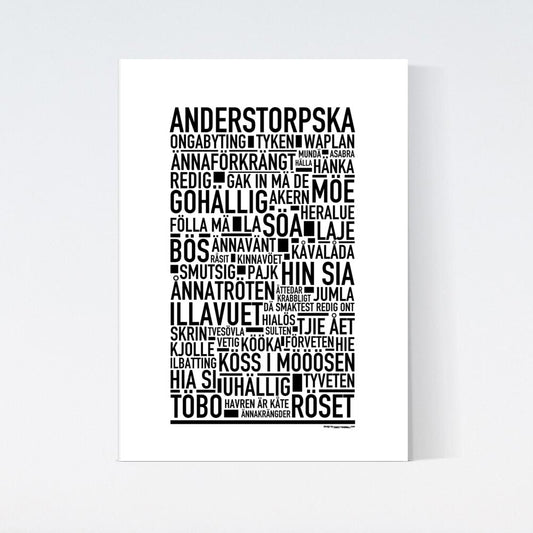 Anderstorpska Dialekt Text Poster