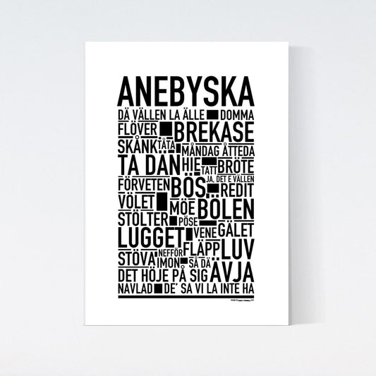 Anebyska Dialekt Text Poster