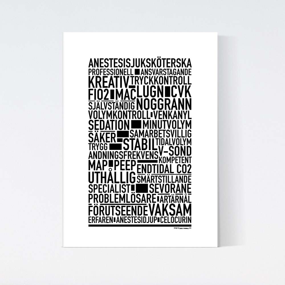 Anestesisjuksköterska Text Poster