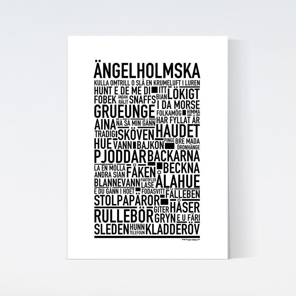 Ängelholmska Dialekt Text Poster