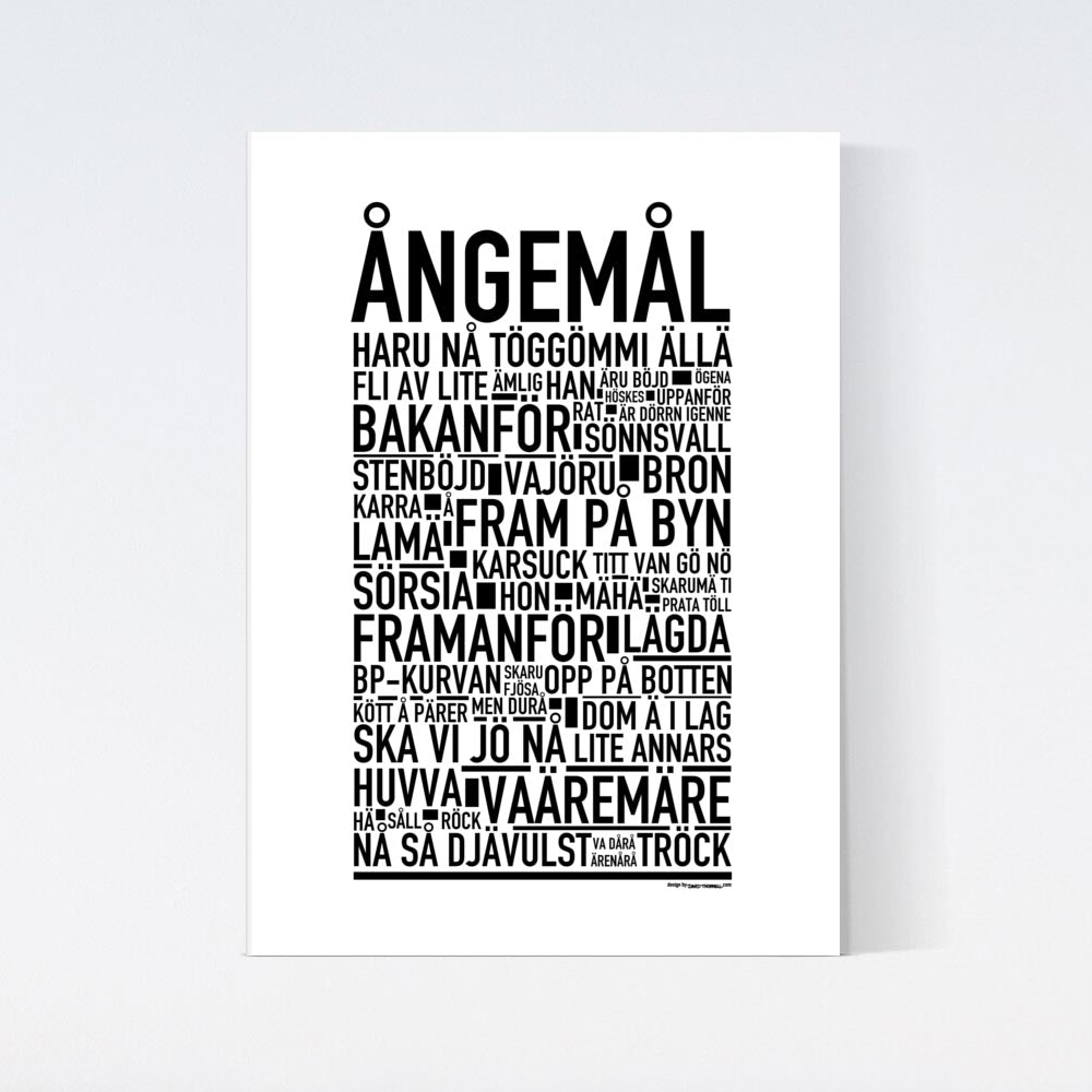 Ångemål Dialekt Text Poster