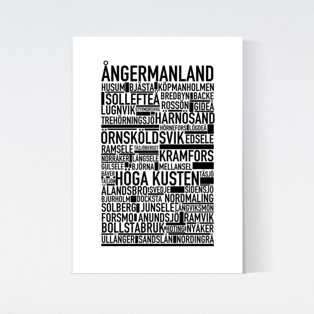 Ångermanland Landskap Text Poster