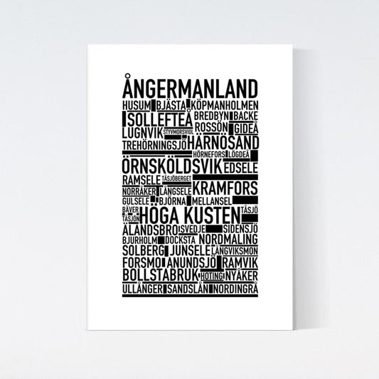 Ångermanland Landskap Text Poster