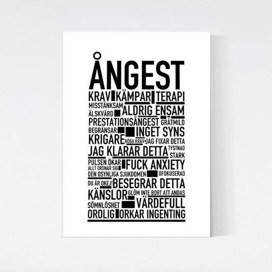 Ångest Text Poster