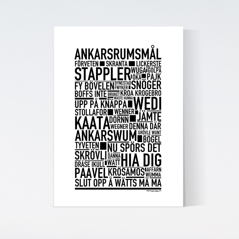 Ankarsrumsmål Dialekt Text Poster