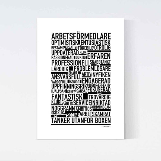 Arbetsförmedlare Text Poster