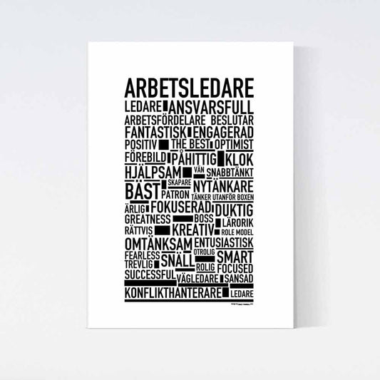 Arbetsledare Text Poster