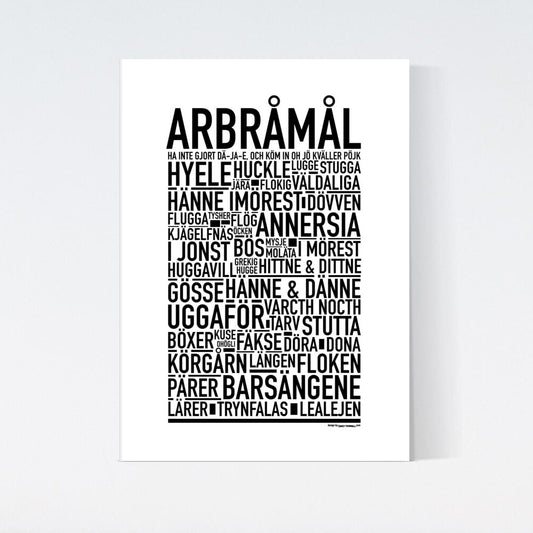 Arbråmål Dialekt Text Poster