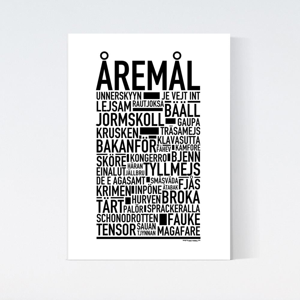 Åremål Dialekt Text Poster