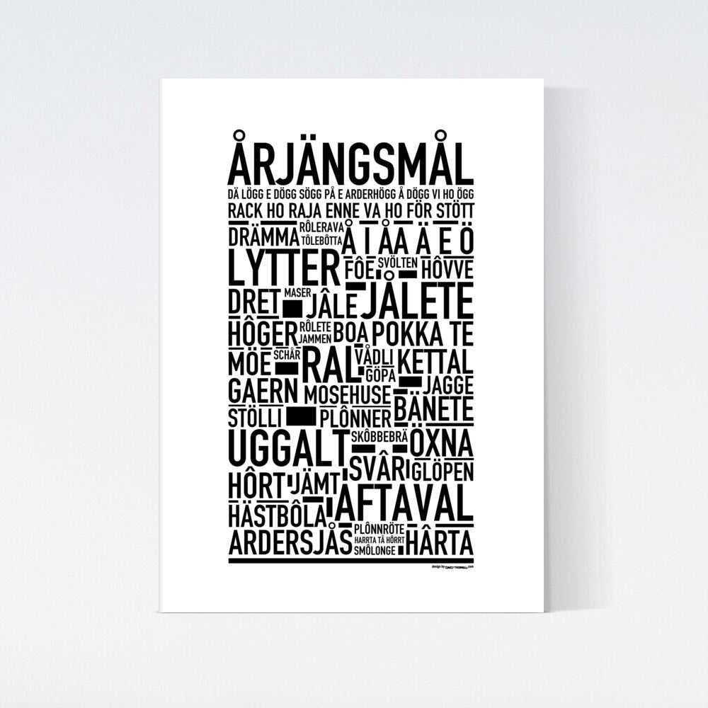 Årjängsmål Dialekt Text Poster