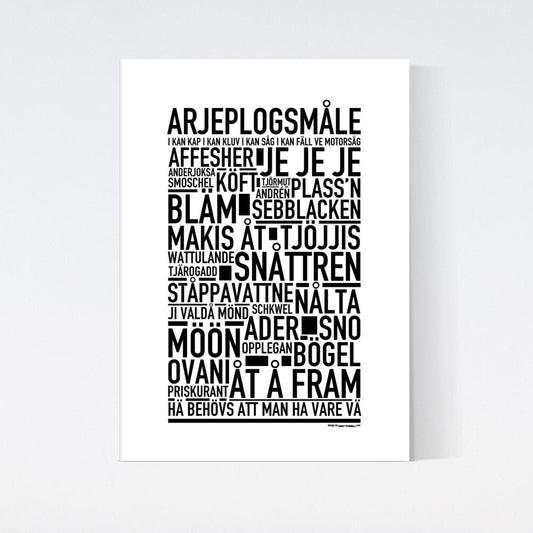 Arjeplogsmåle Dialekt Text Poster