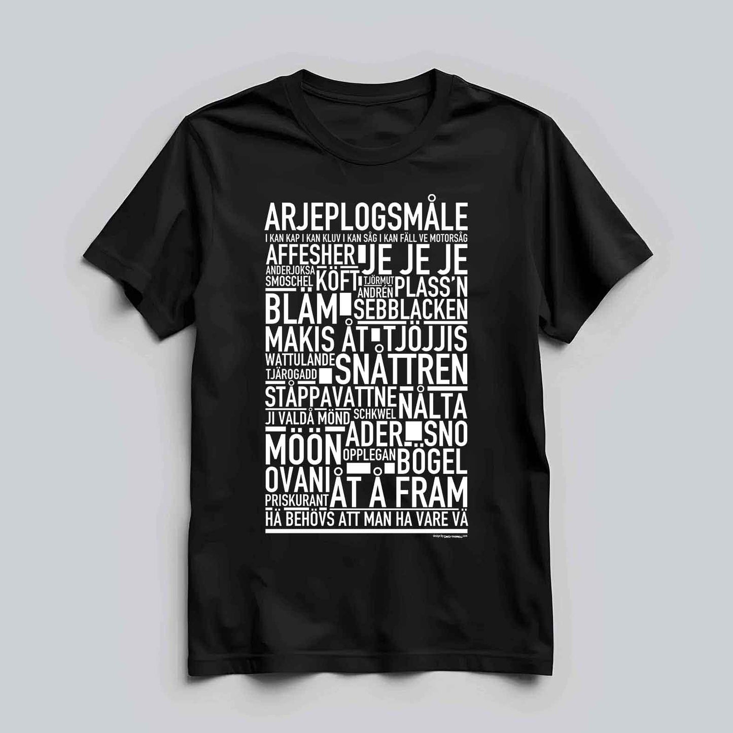 Arjeplogsmåle Dialekt Text T-shirt