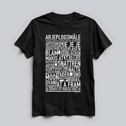 Arjeplogsmåle Dialekt Text T-shirt