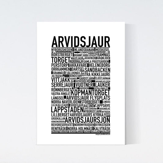 Arvidsjaur Text Poster