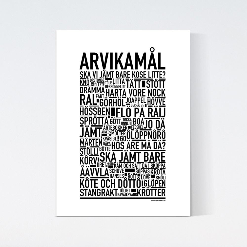 Arvikamål Dialekt Text Poster