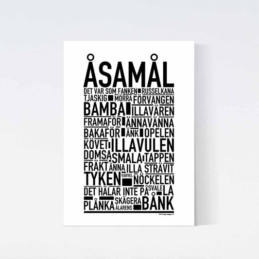 Åsamål Dialekt Text Poster