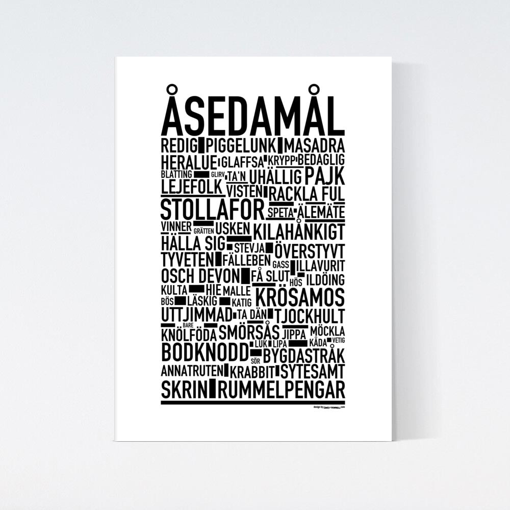 Åsedamål Dialekt Text Poster