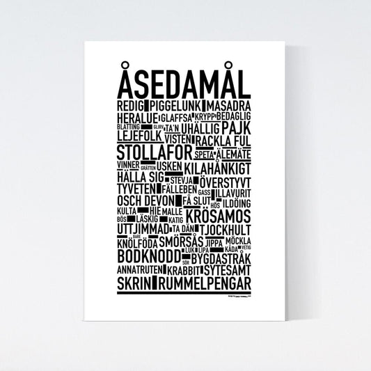 Åsedamål Dialekt Text Poster