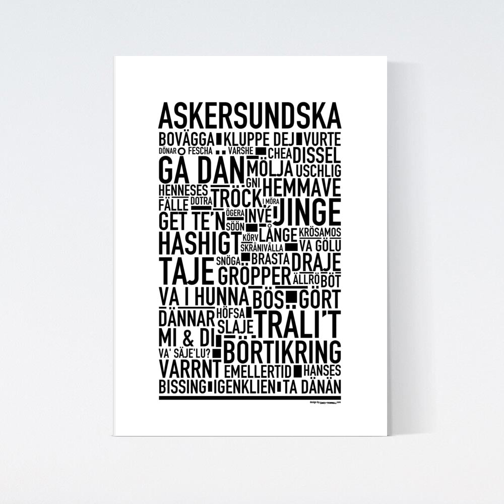 Askersundska Dialekt Text Poster