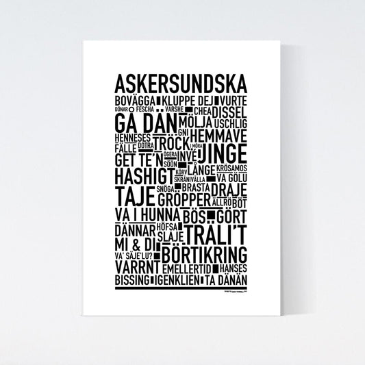 Askersundska Dialekt Text Poster