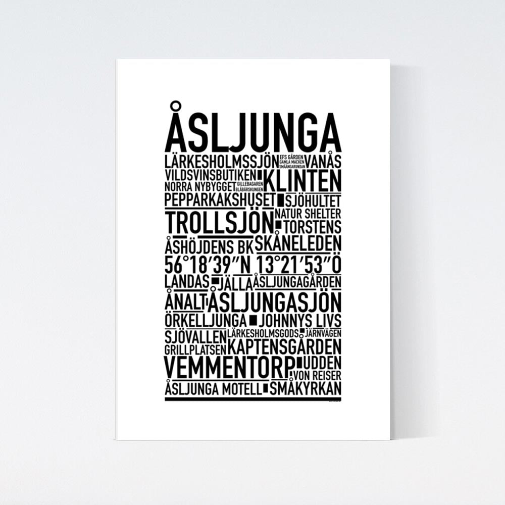 Åsljunga Text Poster