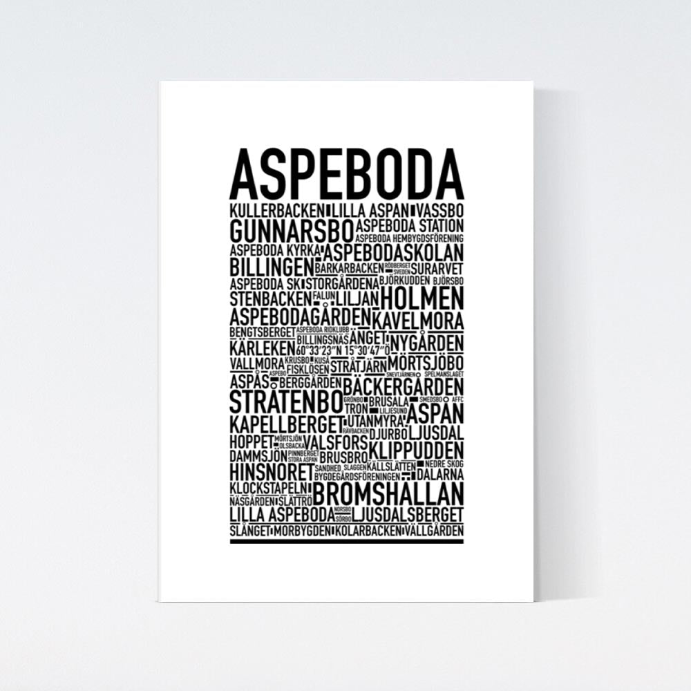 Aspeboda Text Poster