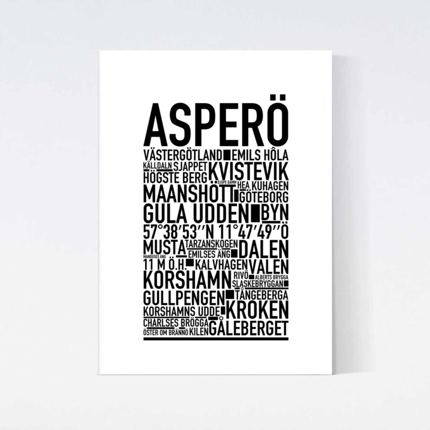 Asperö Text Poster