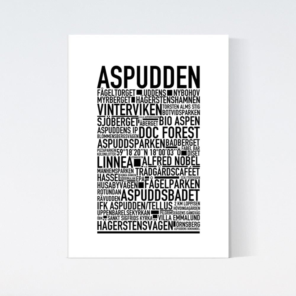 Aspudden Text Poster