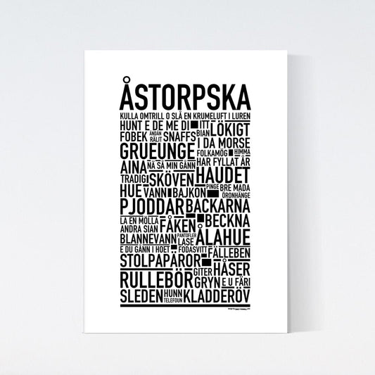 Åstorpska Dialekt Text Poster