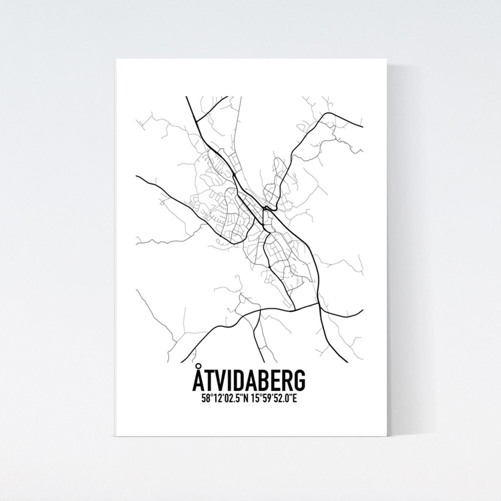 Åtvidaberg Karta Poster