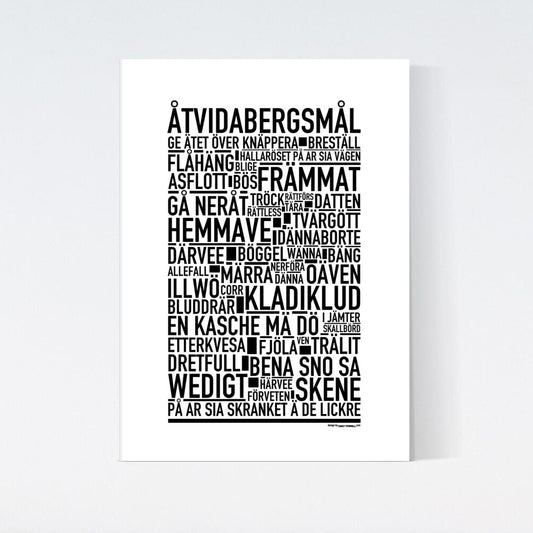 Åtvidabergsmål Dialekt Text Poster