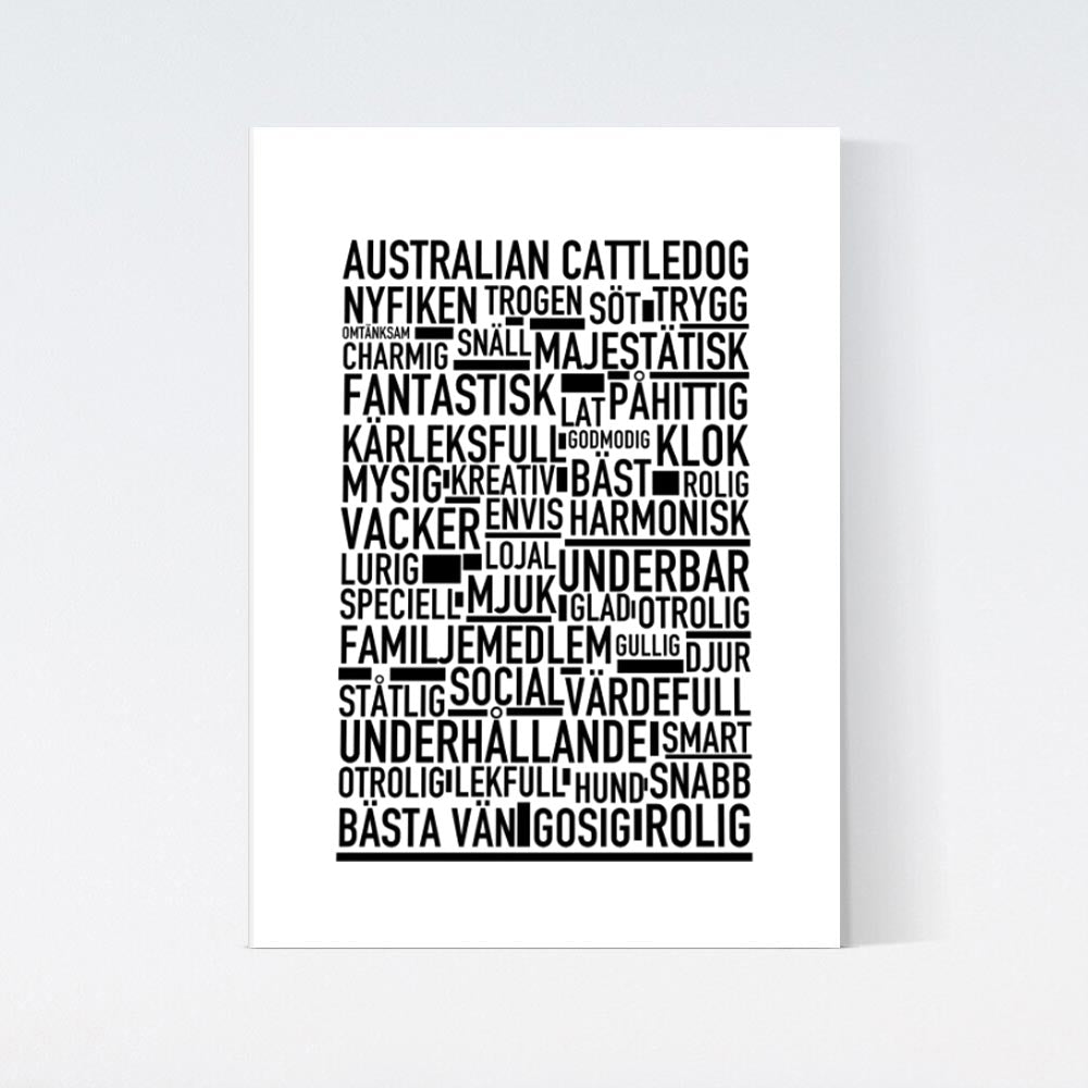 Australian Cattledog Text Poster