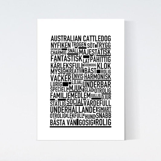 Australian Cattledog Text Poster