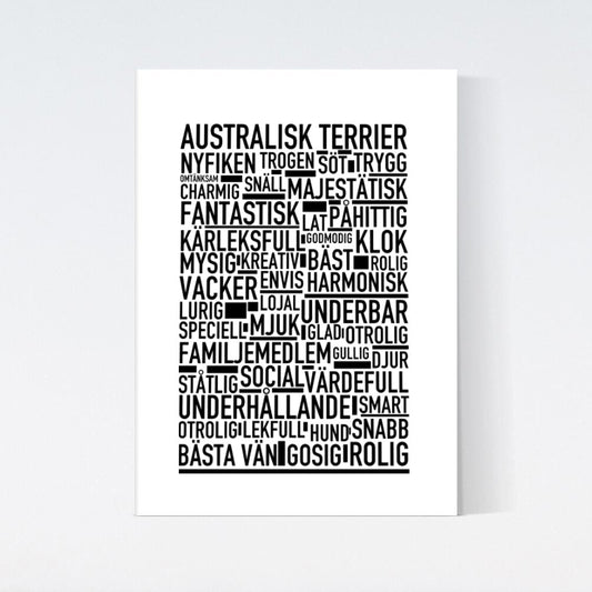 Australisk Terrier Text Poster