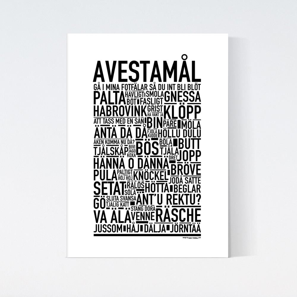 Avestamål Dialekt Text Poster