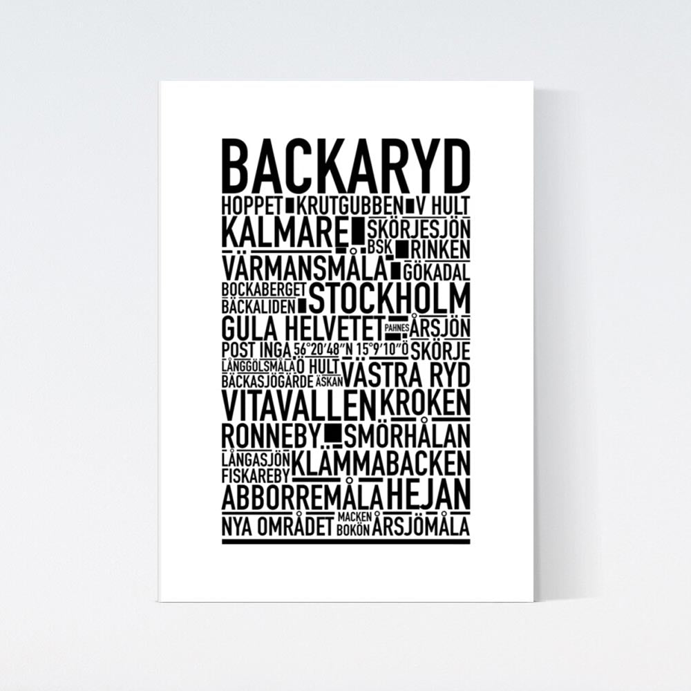 Backaryd Text Poster