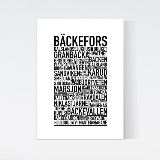Bäckefors Text Poster