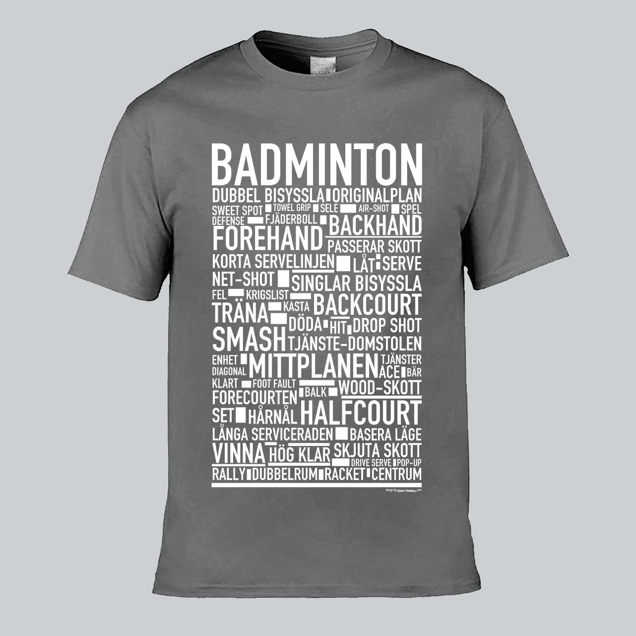 Badminton Text T-shirt