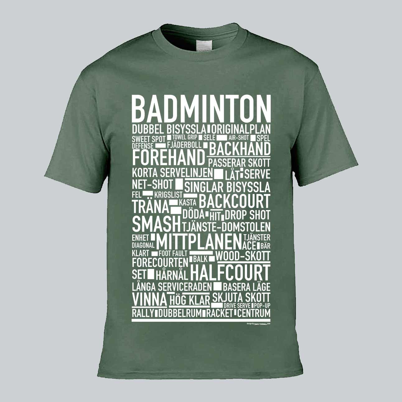 Badminton Text T-shirt