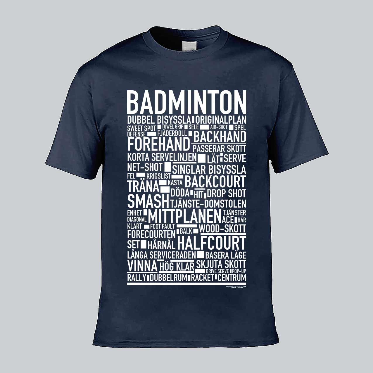 Badminton Text T-shirt