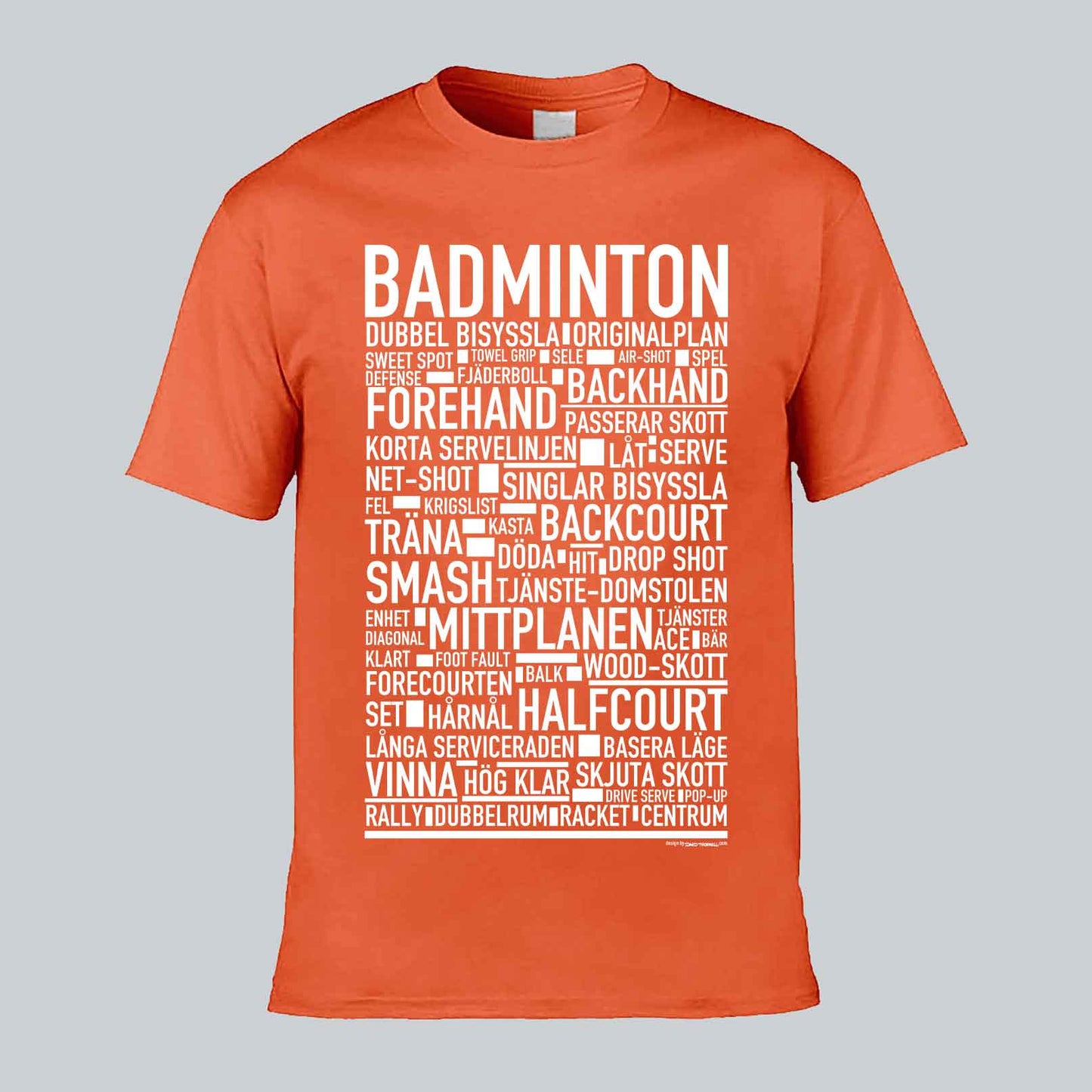 Badminton Text T-shirt