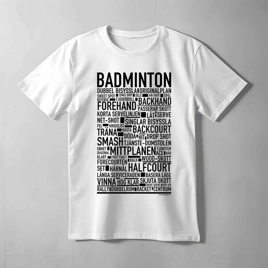 Badminton Text T-shirt