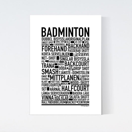 Badminton Text Poster