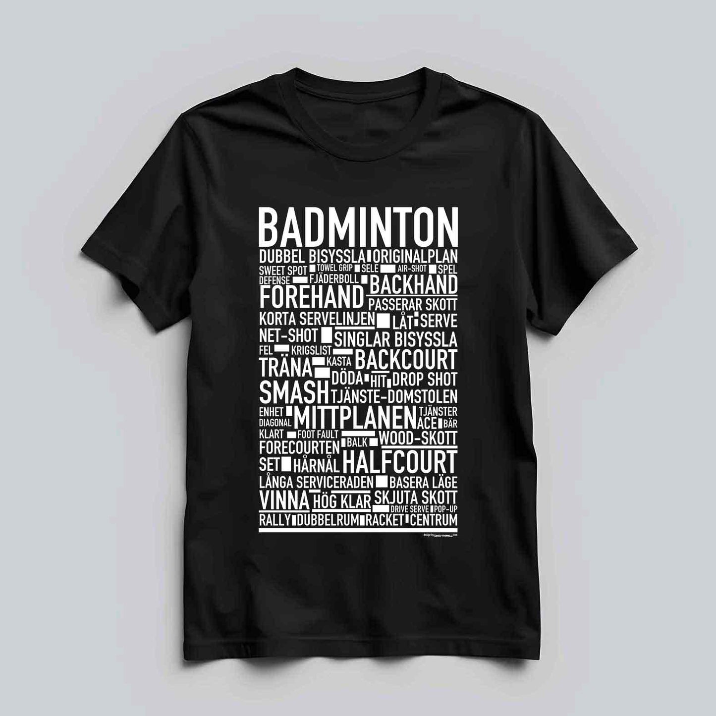 Badminton Text T-shirt