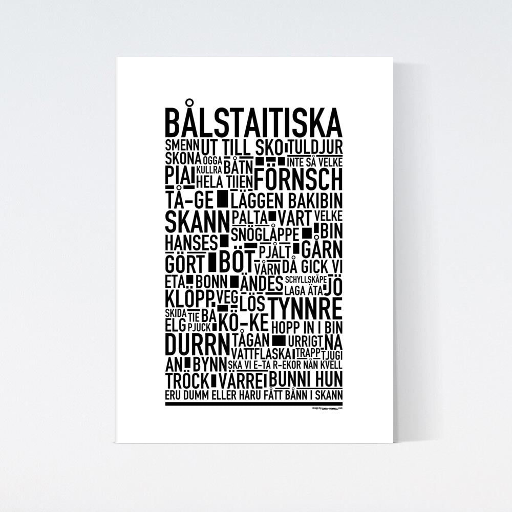 Bålstaitiska Dialekt Text Poster