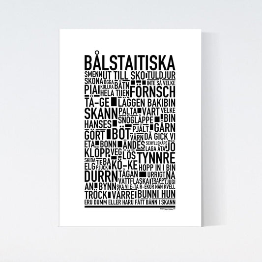 Bålstaitiska Dialekt Text Poster