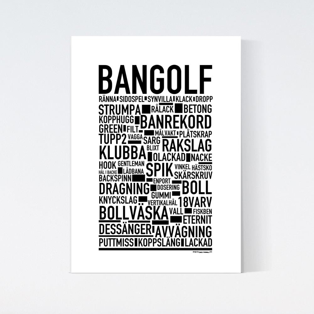 Bangolf Text Poster