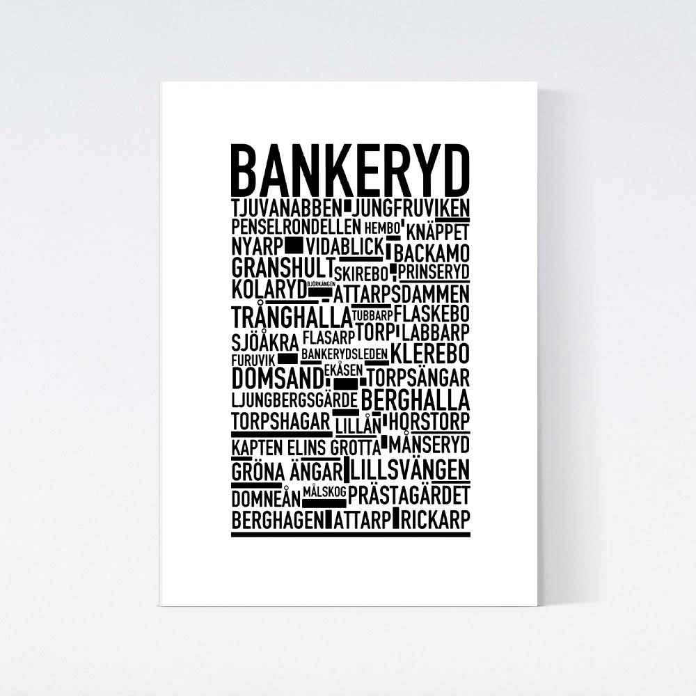 Bankeryd Text Poster