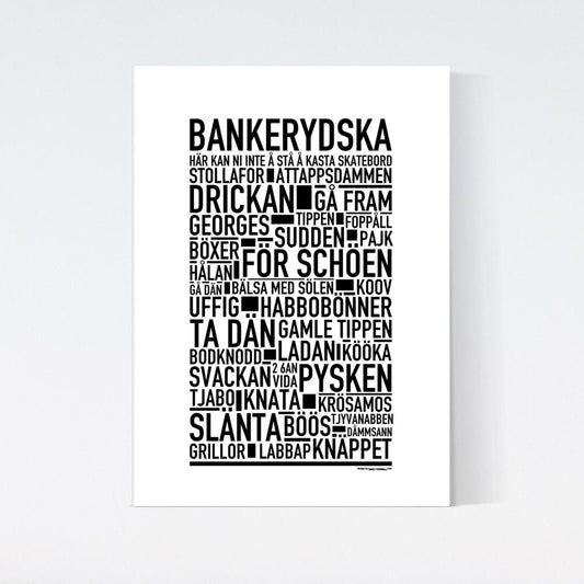 Bankerydska Dialekt Text Poster